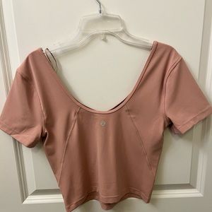 Lululemon Align T-shirt- size 6- color Pink Clay